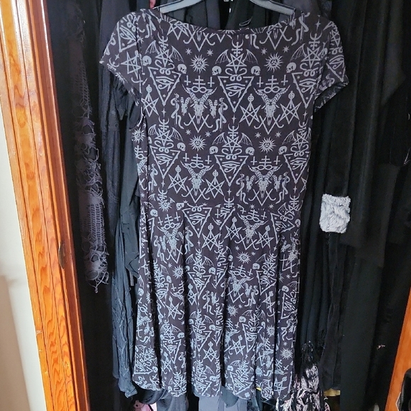 🖤Stylish Black Patterned Dress - Picture 4 of 6
